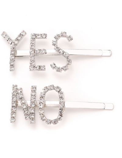 Yes-No Hair Clip Set - The Difference Boutique 